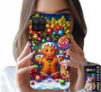 ETUI DO SAMSUNG A12 / M12 - PIERNIK, CUKIERKOWE WZORY ŚWIĘTA + SZKŁO