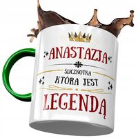 Kubek Zielony Dla Anastazji Przyjaciółki Prezent Z Nadrukiem Ze Zdjęciem