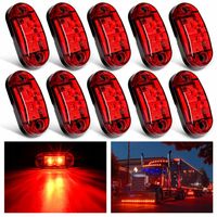 10x LAMPA OBRYSOWA OBRYSÓWKA DIODOWA LED CZERWONY+ ZESTAW ŚRUBEK