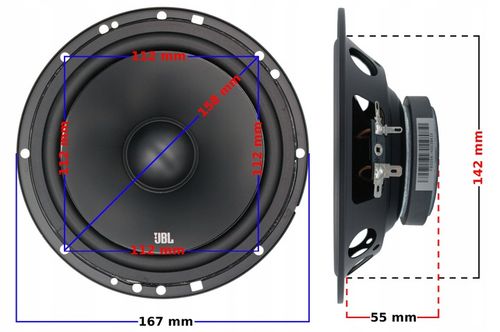 Głośniki samochodowe JBL STAGE1 601C 16,5 cm 200W BASOWE + WYSOKOTONOWE na Arena.pl