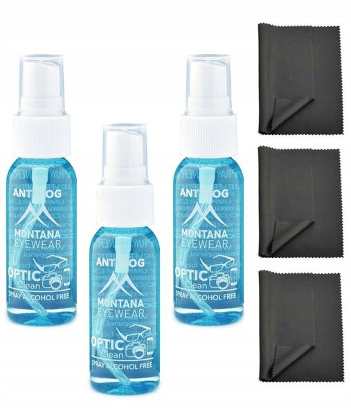 PŁYN ANTIFOG PRZECIW PAROWANIU OKULARÓW I GOGLI 3x 30ML + ŚCIERECZKI zdjęcie 9