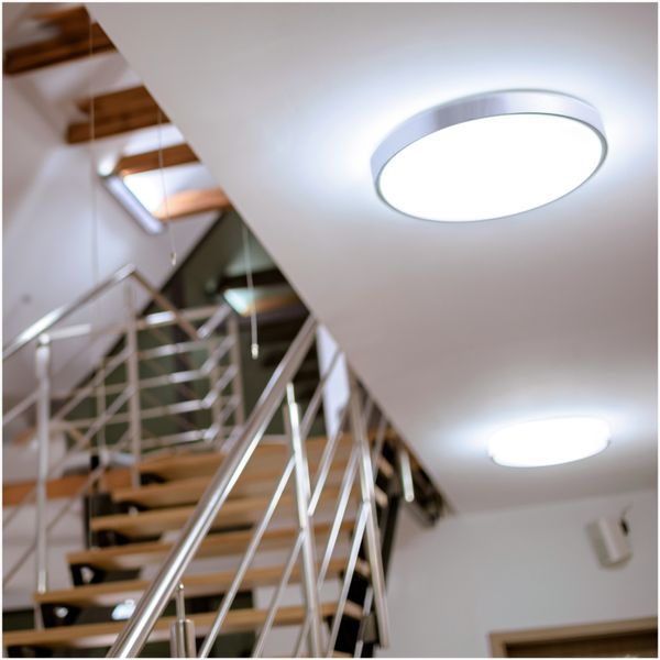 Oprawa oświetleniowa plafon LUXO chrom E27 okrągła zdjęcie 5