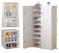 2X Szafka na Buty Obuwie Modułowa Szafa Regał Organizer 18 Półek