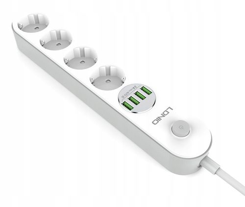 Listwa zasilająca Ldnio SE4432 z ładowarką USB na Arena.pl