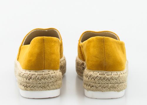 ŻÓŁTE ESPADRYLE PLATFORMY MODNE ZAMSZ LOGO 38 na Arena.pl