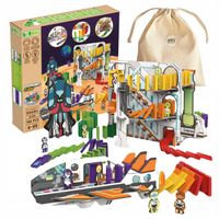 Duży zestaw Domino Rakieta z papieru edukacyjne klocki kreatywne Gratis