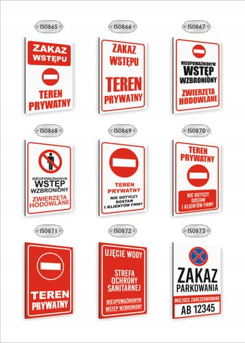 Tabliczka znak informacyjny dibond nadruk UV 30x20 ZAKAZ PARKOWANIA na Arena.pl