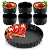 6x Naczynie DO ZAPIEKANIA miseczka kokilka + forma do tarty na tarte ciasto