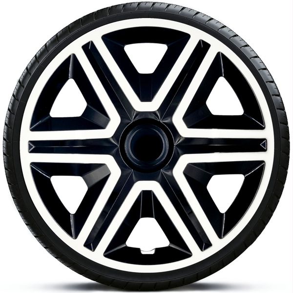 4x Kołpaki 16 NRM ACTION WHITE BLACK TUNING zdjęcie 3