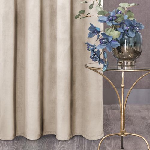 Zasłona gotowa na taśmie MELANIE 140x270 Eurofirany beżowa na Arena.pl