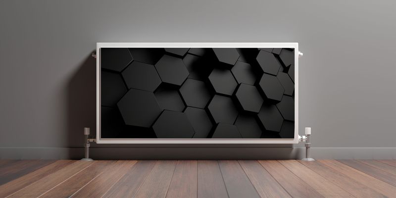 MASKOWNICA Magnetyczna Na Kaloryfer Abstrakcyjne Heksagony 110cm x 60cm zdjęcie 3