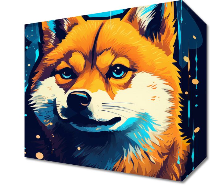 Obraz 20x20cm Lisek w Kosmosie zdjęcie 1