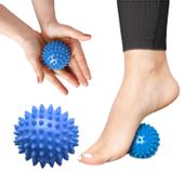 Piłka z kolcami 4FIZJO 8 cm x 8 cm niebieski