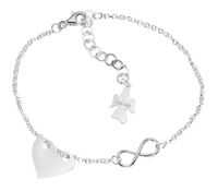 Bransoletka Serce Infinity Nieskończoność Anioł Srebro 925