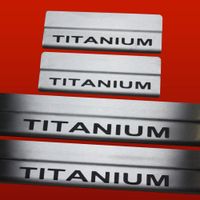 Listwa progowa FORD FIESTA MK7 TITANIUM Stal nierdzewna 304 mat z czarnymi