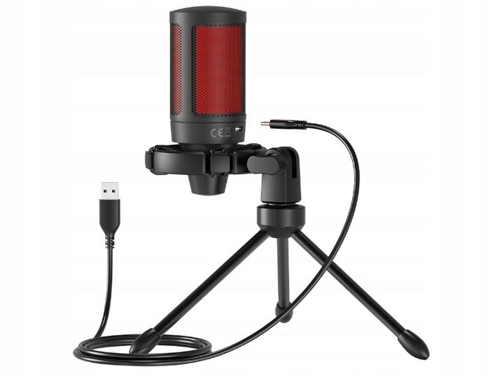 Mikrofon Pojemnościowy Gamingowy Studyjny USB statyw SAVIO SONAR PRO 01 zdjęcie 15