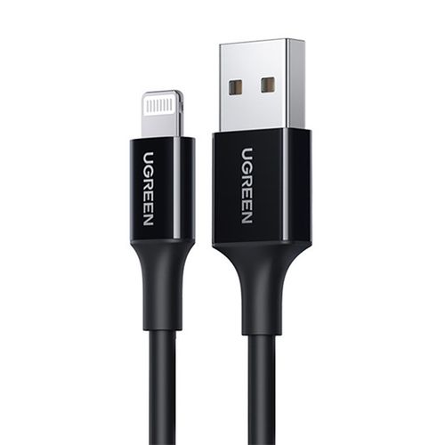 Kabel przewód USB-A - iPhone Lightning MFi 2.4A 2m - czarny na Arena.pl
