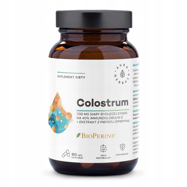 AURA HERBALS Colostrum + BioPerine, kapsułki zdjęcie 1