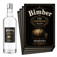 Naklejki na butelki Wódkę urodzinową na urodziny alkohol wino bimber - 8szt