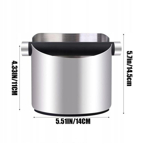 POJEMNIK DO ESPRESSO ZE METAL DRĄŻKIEM POJEMNIK NA FUSY DO SITKA, KNOCK BOX na Arena.pl