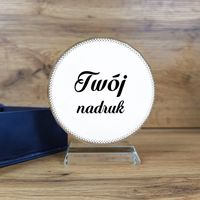 Kryształowa statuetka z podstawką okrągła z Twoim nadrukiem