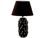 Czarna lampa lampka stołowa nocna kryształki glamour