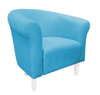 Fotel Milo Mikrofaza 14 niebieski nogi 15 białe