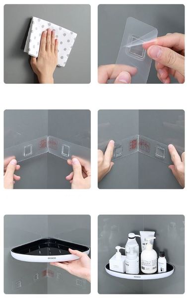 PÓŁKA ŁAZIENKOWA NAROŻNA POD PRYSZNIC ECOCO zdjęcie 14