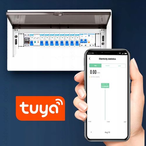 LICZNIK PRĄDU NA SZYNĘ DIN PRZEKAŹNIK POMIAR PODLICZNIK WiFi TUYA na Arena.pl