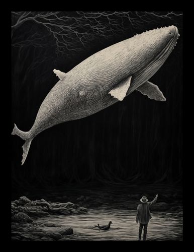 Plakat 15x20cm Biały Wieloryb na Arena.pl