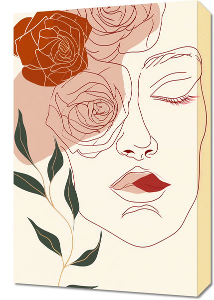 Obraz 40x60cm Beż i Twarz zdjęcie 1