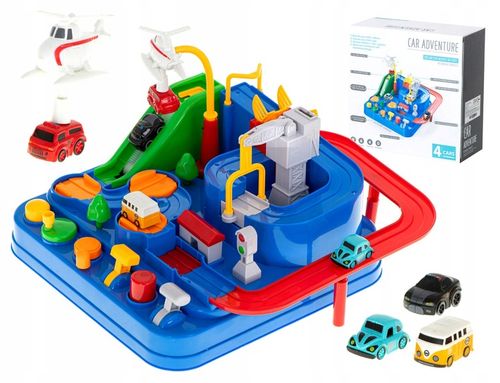 Tor przeszkód interaktywny samochodowy wyścigi parking 4 pojazdy auto autob na Arena.pl