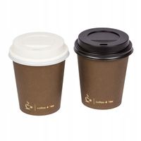 KUBKI PAPIEROWE + WIECZKA 300ml JEDNORAZOWE DO KAWY NAPOJÓW COFFEE 4 YOU