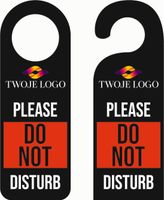 ZAWIESZKA NA DRZWI klamkę hotelowa czarna plexi please DO NOT DISTURB