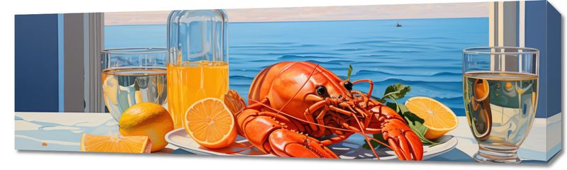 Obraz 100x30cm Homary Nie Do Pary zdjęcie 1