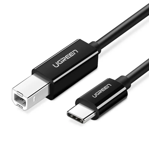 Kabel Ugreen US241 USB-C 2.0 - USB-B 1 m - czarny zdjęcie 1