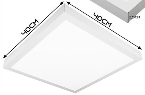 Panel LED Natynkowy Plafon Sufitowy Kwadratowy 36W 40x40 cm Duży Biały na Arena.pl