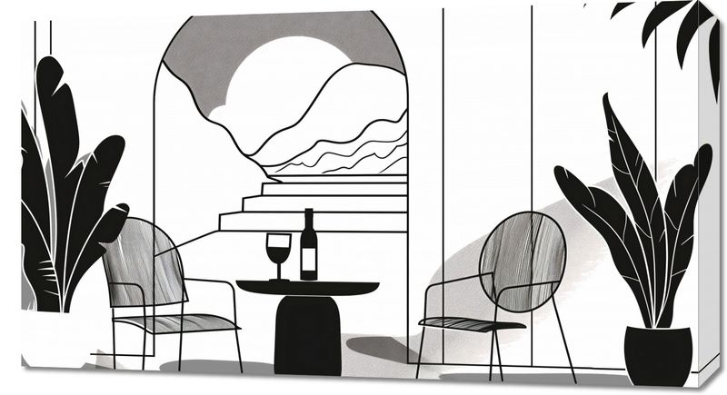 Obraz 90x50cm Relaks w Monochromie zdjęcie 1