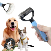 TRYMER ZGRZEBŁO DO KOŁTUNÓW USUWA MARTWY WŁOS PSA NIEBIESKO CZARNY