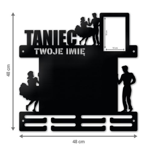 Wieszak na medale TANIEC z kalendarzem i ramką na zdjęcie twoje imię 390.1 na Arena.pl