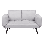 Sofa rozkładana jasnoszara BREKKE