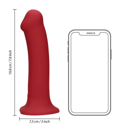 Non-Phallic Vibrating Dildo - Large - Raspberry Red na Arena.pl