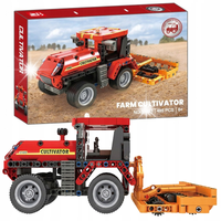 KLOCKI KONSTRUKCYJNE ZESTAW 485EL. ELEMENTÓW TRAKTOR ROLNICZY CZEROWNY COIL
