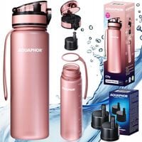 Zestaw AQUAPHOR CITY butelka filtrująca 0,5l pudrowy róż + 3x filtr do wody
