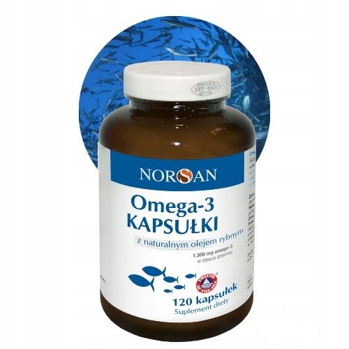 OMEGA-3 KAPSUŁKI Z olejem rybim NORSAN 120k zdjęcie 1