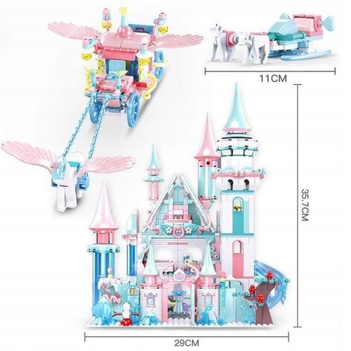 KLOCKI DLA DZIEWCZYNKI ZAMEK KRAINA LODU 1324 EL. ZESTAW KLOCKÓW PAŁAC na Arena.pl