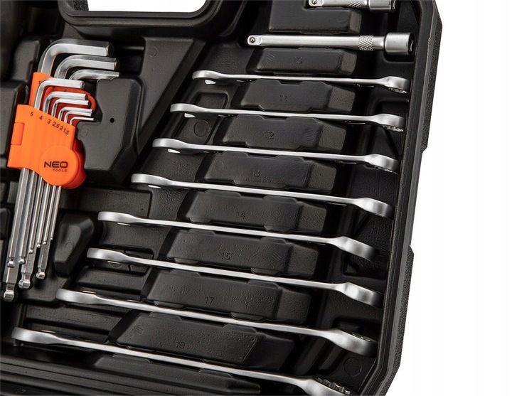 NEO Klucze nasadowe 1/4' 1/2' zestaw 100 szt. 10-206 TORX NASADKI WALIZKA zdjęcie 8