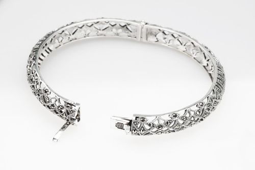 Srebrna bransoleta BDM3227 - Markazyty na Arena.pl