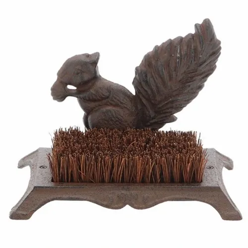 Skrobaczka do butów Wiewiórka żeliwna Esschert Design Czyścibut pod Drzwi na Arena.pl