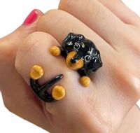 Pierścionek regulowany prezent jamnik pies york szczeniak chihuahua Shihtzu